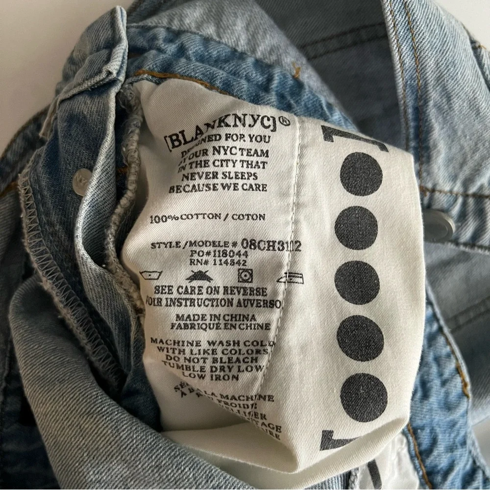 BLANKNYC cut-off shortalls, blue, 24 - Picture 4 of 10